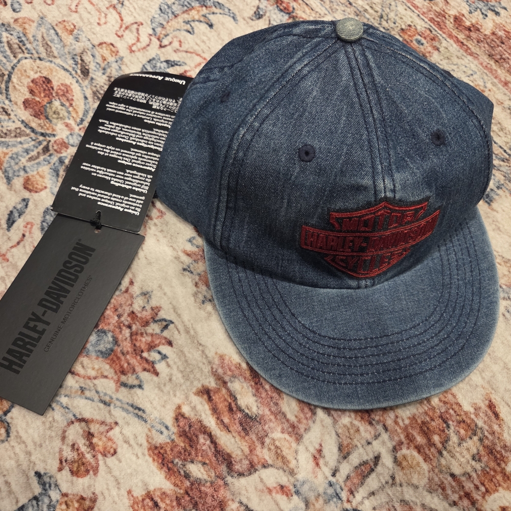 Harley-Davidson Denim Cap with Red Logo